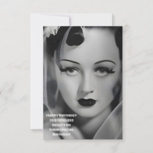Alte Hollywood Glamour Geburtstagskarte Karte