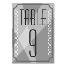 Alte Hollywood-Tischnummern Tischnummer