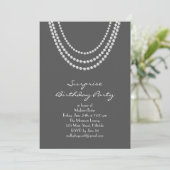 Alte Hollywood Überraschung Geburtstagsparty Einla Einladung (Stehend Vorderseite)