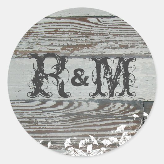 Alte Holz-Siegel Runder Aufkleber (Vorderseite)