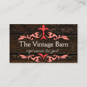 Alte Holz-und Pfirsich-Rolle Visitenkarte (Vorderseite)