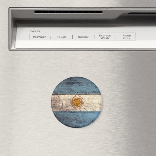Alte Holzargentinische Fahne Magnet (In Situ (Geschirrspüler))