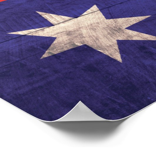 Alte Holzaustralflagge Poster (Ecke)