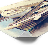 Alte Holzboote Wasserposter Poster (Ecke)