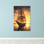 Alte Holzbootkanvas drucken Leinwanddruck (Insitu (Holzboden))