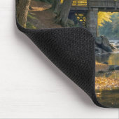 Alte Holzbrücke im Herbst Mousepad (Ecke)