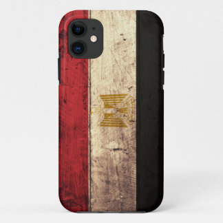 Alte hölzerne Ägypten-Flagge iPhone 11 Hülle