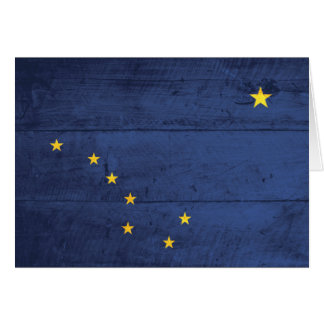 Alte hölzerne Alaska-Flagge