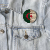Alte hölzerne Algerien-Flagge Button (Beispiel)