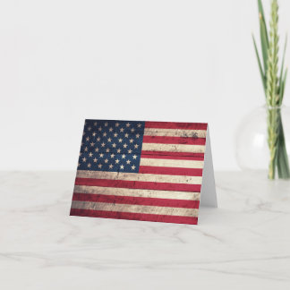 Alte hölzerne amerikanische Flagge Karte