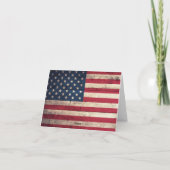 Alte hölzerne amerikanische Flagge Karte (Rückseite)