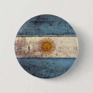 Alte hölzerne Argentinien-Flagge Button