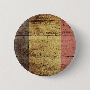 Alte hölzerne Belgien-Flagge Button