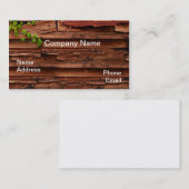 Alte hölzerne Bretterbude-Wand-Visitenkarte Visitenkarte (Vorne/Hinten)