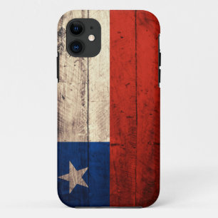 Alte hölzerne Chile-Flagge iPhone 11 Hülle