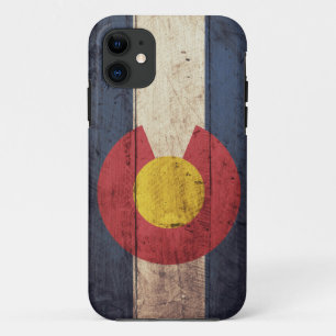 Alte hölzerne Colorado-Flagge iPhone 11 Hülle