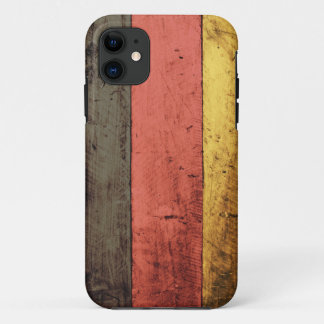 Alte hölzerne Deutschland-Flagge iPhone 11 Hülle