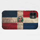 Alte hölzerne Dominikanische Republik-Flagge Case-Mate iPhone Hülle (Rückseite (Horizontal))