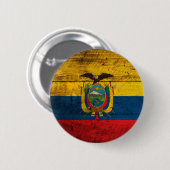 Alte hölzerne Ecuador-Flagge Button (Vorne & Hinten)