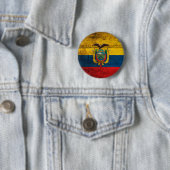 Alte hölzerne Ecuador-Flagge Button (Beispiel)