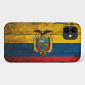 Alte hölzerne Ecuador-Flagge Case-Mate iPhone Hülle (Rückseite (Horizontal))