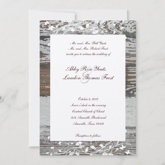 Alte hölzerne einladung (Vorderseite)