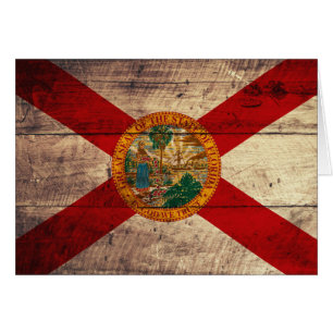 Alte hölzerne Florida-Flagge;