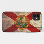 Alte hölzerne Florida-Flagge; Case-Mate iPhone Hülle (Rückseite (Horizontal))