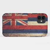 Alte hölzerne Hawaii-Flagge; Case-Mate iPhone Hülle (Rückseite (Horizontal))