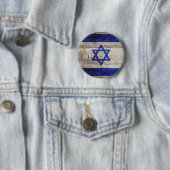 Alte hölzerne Israel-Flagge Button (Beispiel)
