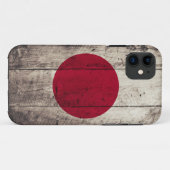 Alte hölzerne Japan-Flagge Case-Mate iPhone Hülle (Rückseite (Horizontal))