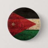 Alte hölzerne Jordanien-Flagge Button (Vorderseite)