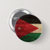 Alte hölzerne Jordanien-Flagge Button (Vorne & Hinten)