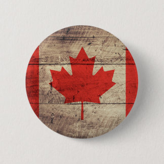 Alte hölzerne kanadische Flagge Button