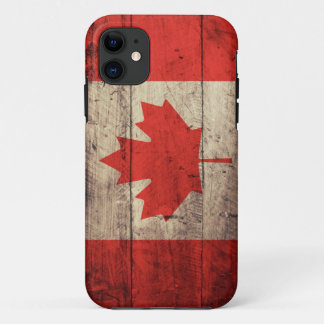 Alte hölzerne kanadische Flagge Case-Mate iPhone Hülle