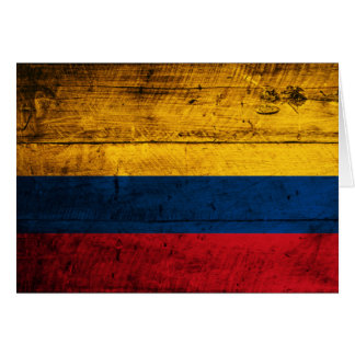 Alte hölzerne Kolumbien-Flagge