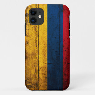 Alte hölzerne Kolumbien-Flagge Case-Mate iPhone Hülle