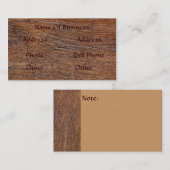 Alte hölzerne Korn-Visitenkarte Visitenkarte (Vorne/Hinten)