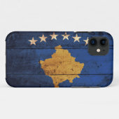 Alte hölzerne Kosovo-Flagge Case-Mate iPhone Hülle (Rückseite (Horizontal))