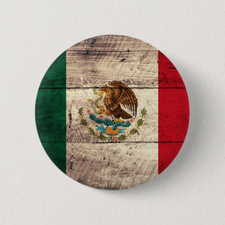 Alte hölzerne Mexiko-Flagge Button