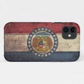 Alte hölzerne Missouri-Flagge; Case-Mate iPhone Hülle (Rückseite (Horizontal))