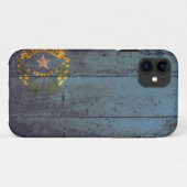 Alte hölzerne Nevada-Flagge; Case-Mate iPhone Hülle (Rückseite (Horizontal))