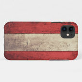 Alte hölzerne Österreich-Flagge Case-Mate iPhone Hülle (Rückseite (Horizontal))