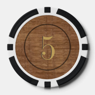 Alte hölzerne Pokerchips aus Kiefer