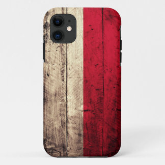 Alte hölzerne Polen-Flagge iPhone 11 Hülle