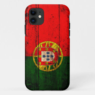 Alte hölzerne Portugal-Flagge iPhone 11 Hülle