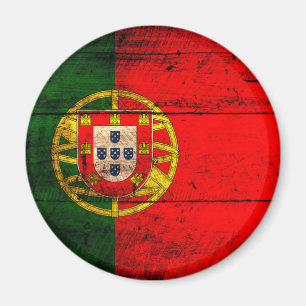 Alte hölzerne Portugal-Flagge Magnet