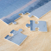 Alte hölzerne rote Scheune im unteren Tal Puzzle (Seite)