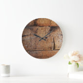 "Alte hölzerne" runde (große) Wanduhr (Zuhause)