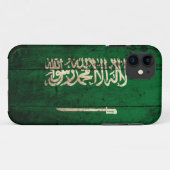 Alte hölzerne saudische Flagge Case-Mate iPhone Hülle (Rückseite (Horizontal))